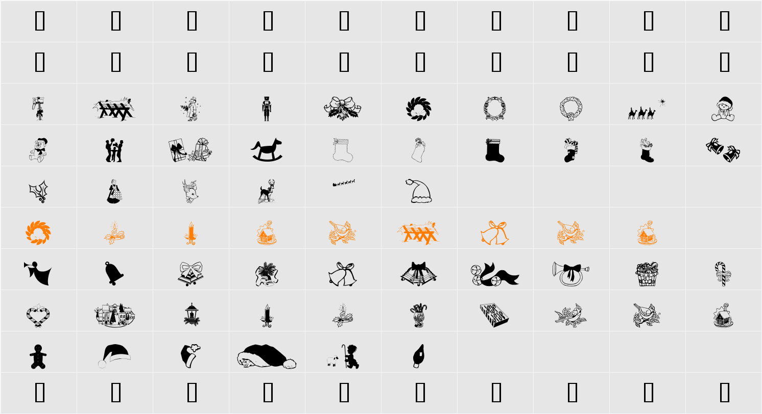 wmchristmas2 Character Map