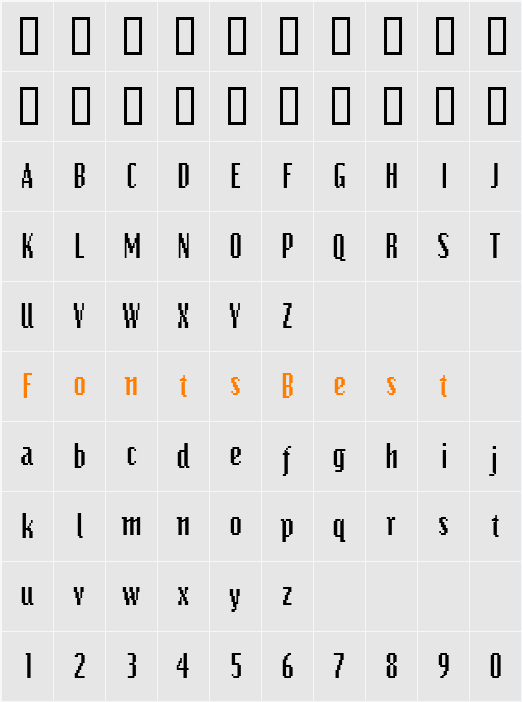Bits Character Map