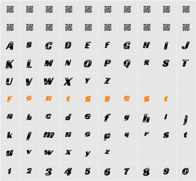 GoingFast Character Map