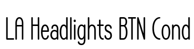 LA Headlights BTN Cond Font Image