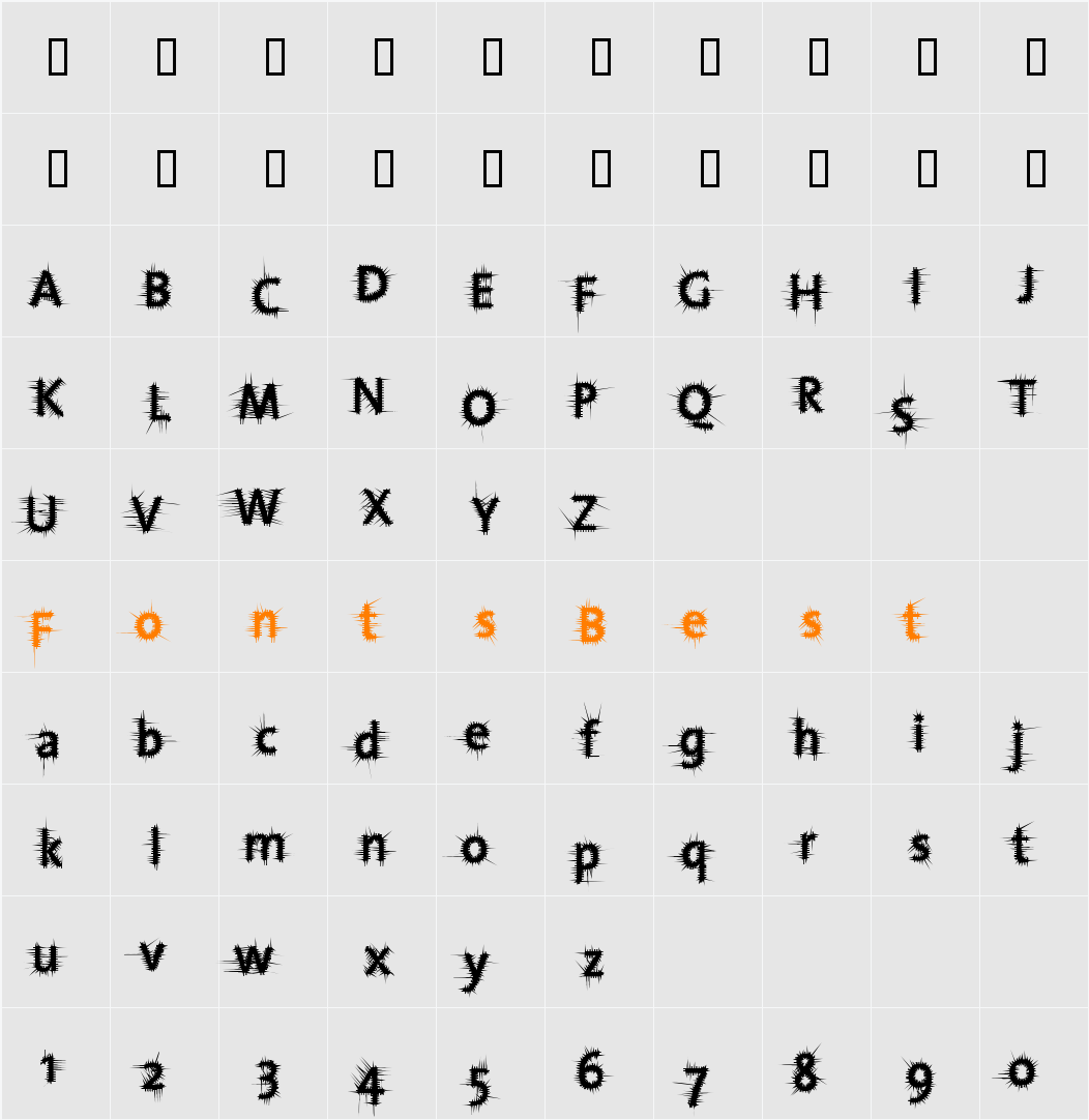 JesusLovesYou Character Map
