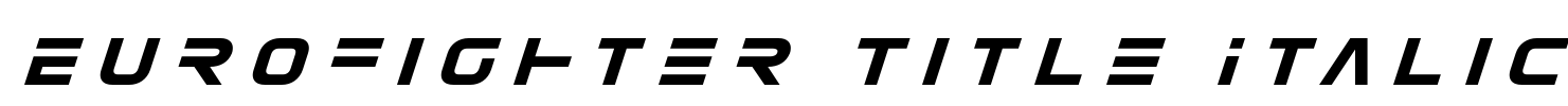 Eurofighter Title Italic