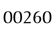 00260 Font Image