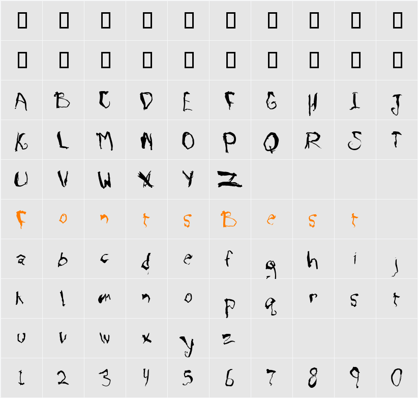 SloppyJoe Character Map