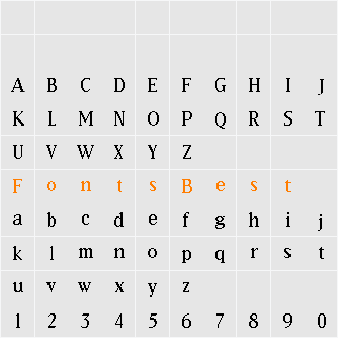 EmigreFourTeen Character Map