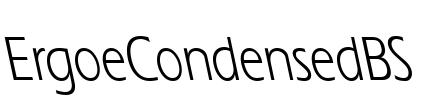 ErgoeCondensedBS Font Image