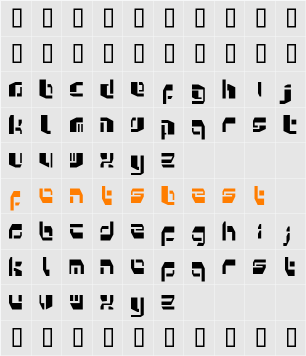 Kosmonaut Character Map