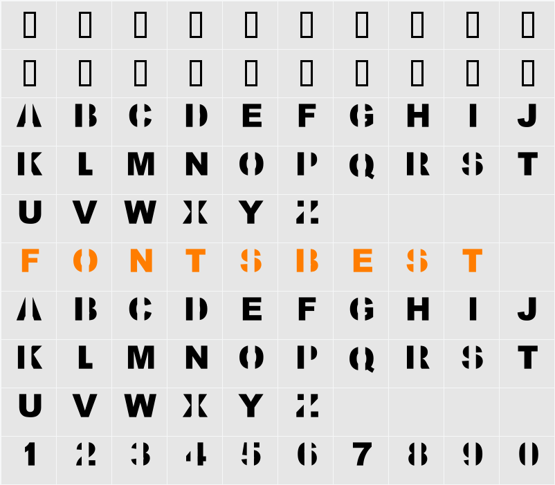 Kill All Fonts Character Map