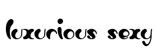 luxurious sexy Font Image