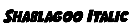 Shablagoo Italic