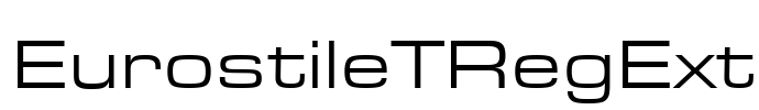 EurostileTRegExt Font Image