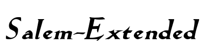 Salem-Extended Font Image