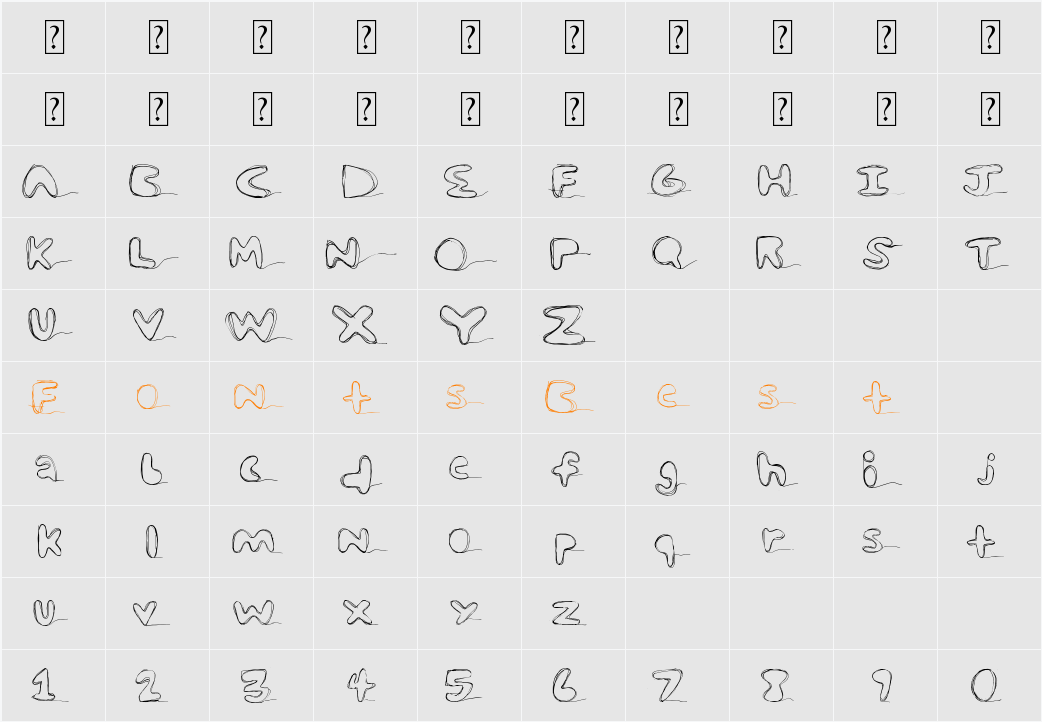 strungout Character Map