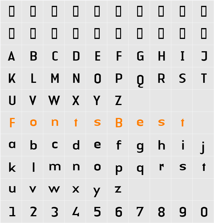 LTAuthenticSans Character Map