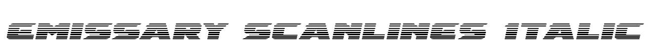Emissary Scanlines Italic Font Image