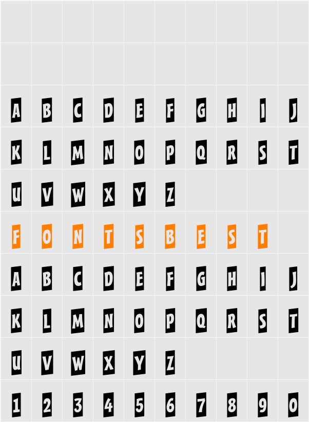 a_FrudgerCmUp Character Map