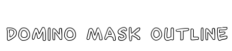 Domino Mask Outline Font Image