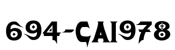 694-CAI978 Font Image