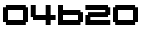 04b20 Font Image