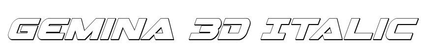 Gemina 3D Italic Font Image