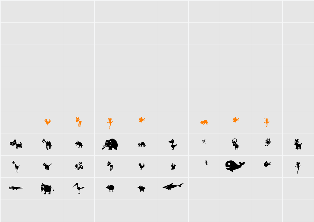FE Win Pets 2 Character Map