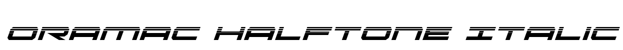 Oramac Halftone Italic Font Image