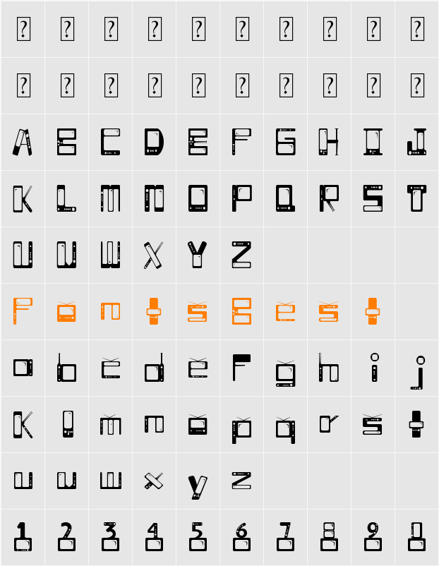 TELESILLAS Character Map