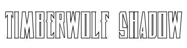 Timberwolf Shadow Font Image