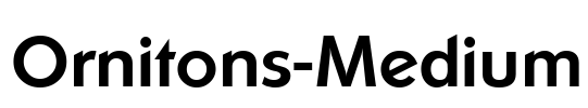 Ornitons-Medium Font Image