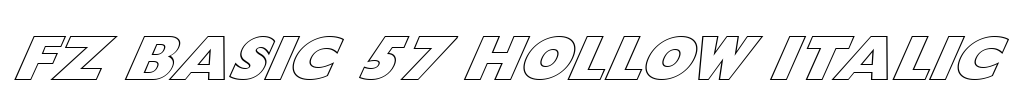 FZ BASIC 57 HOLLOW ITALIC