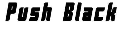 Push Black Font Image