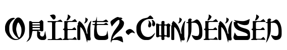 Orient2-Condensed Font Image