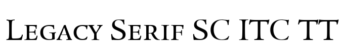 Legacy Serif SC ITC TT Font Image