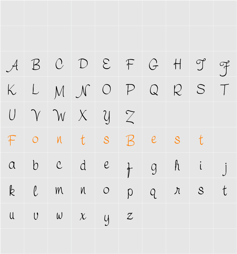 Symca Character Map