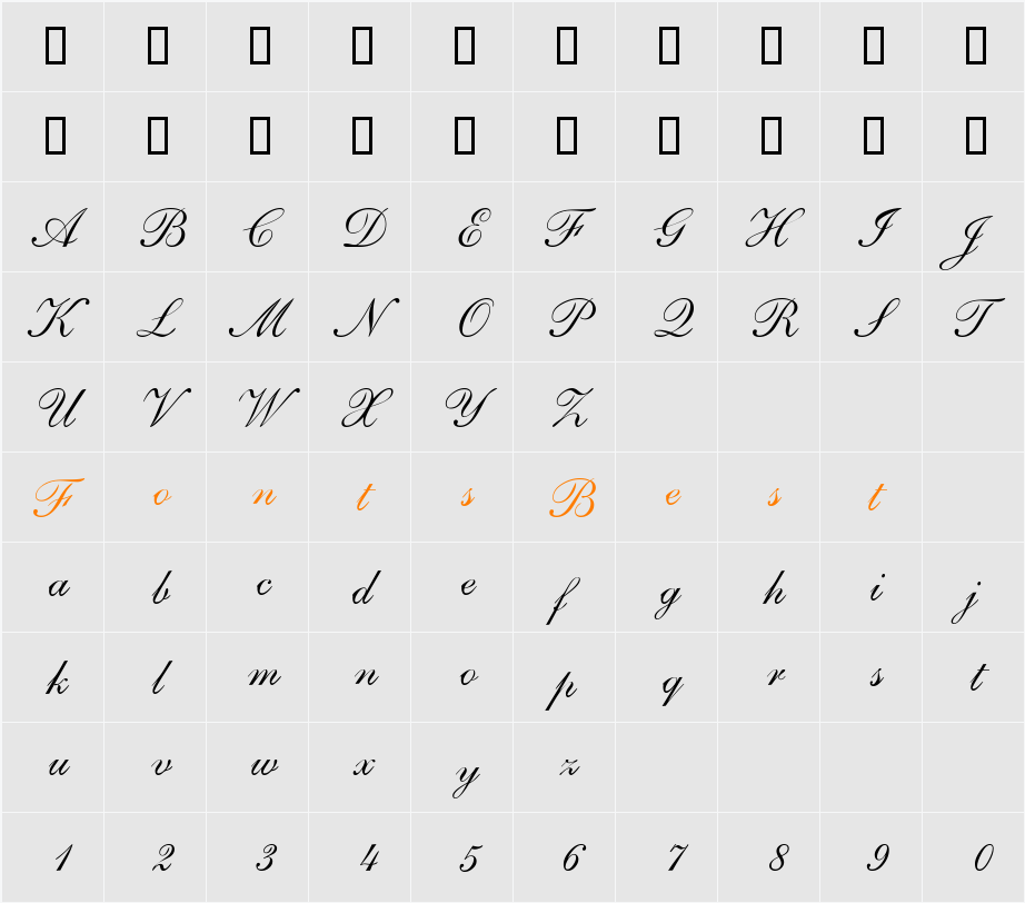 SarahAndanteDB Character Map