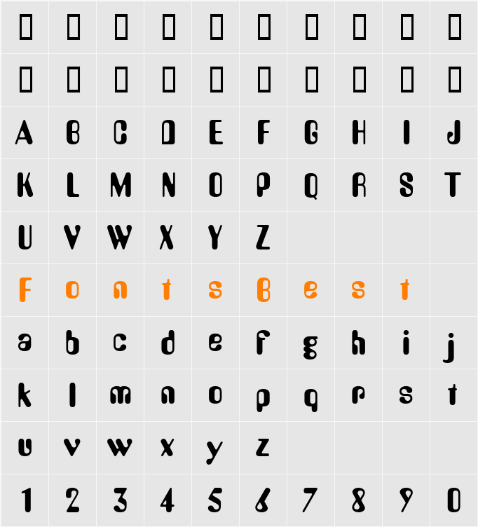 513-CAI978 Character Map