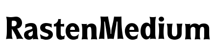 RastenMedium Font Image