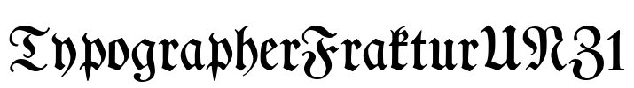 TypographerFrakturUNZ1 Font Image
