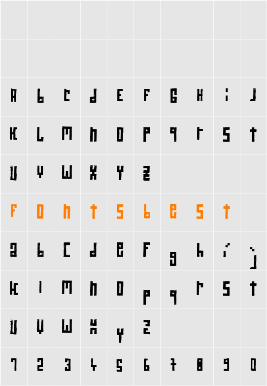 RawStreetWall Character Map