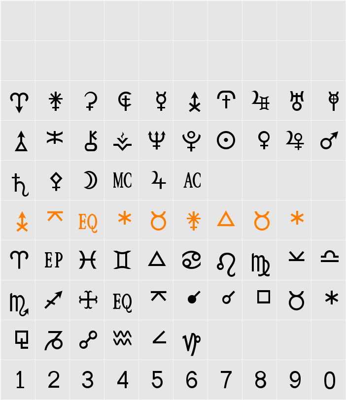 HamburgSymbols Character Map