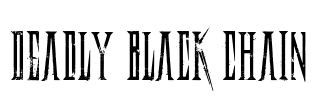 Deadly Black Chain Font Image
