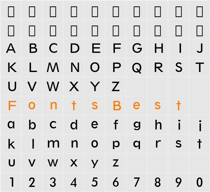 Geometr212 Bk BT Character Map