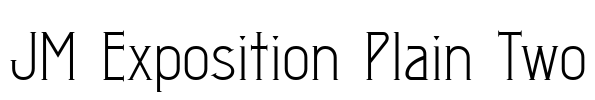 JM Exposition Plain Two Font Image