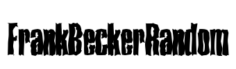 FrankBeckerRandom Font Image