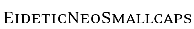 EideticNeoSmallcaps Font Image