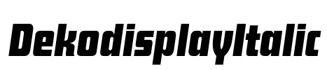 DekodisplayItalic Font Image