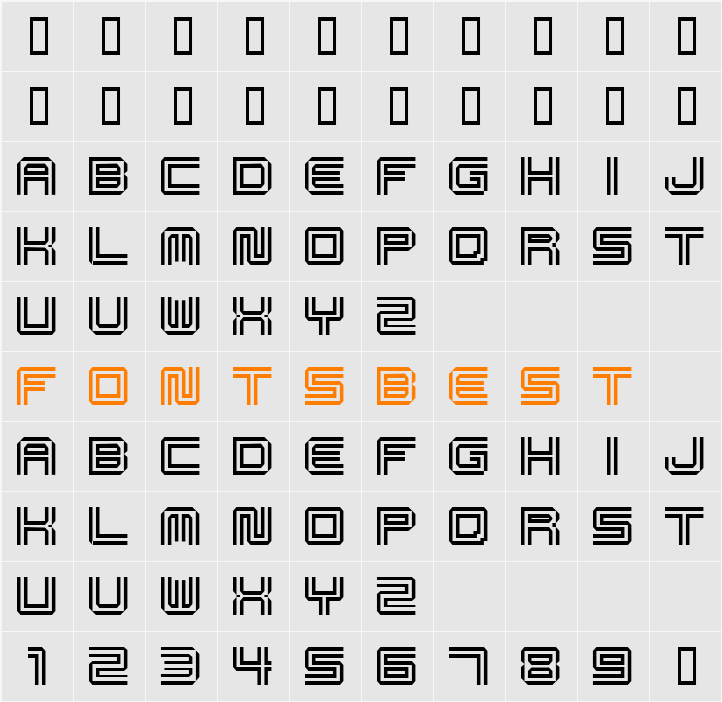 spd04 Character Map