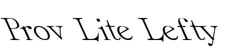 Prov Lite Lefty Font Image
