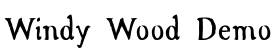 Windy Wood Demo Font Image