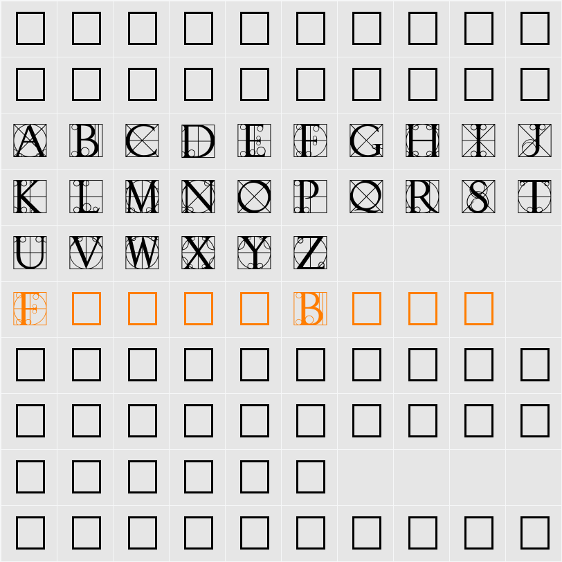 Walrod Character Map